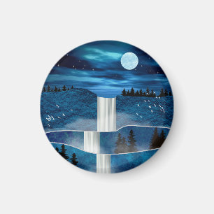 Blaue Wasserfälle Magnet