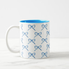 Blaue Wasserfarbe-Bogen-Muster Zweifarbige Tasse