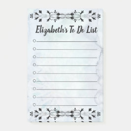 Blaue Wasserfarbe Geblüht, um Notizen aufzulisten