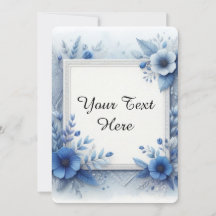 Blaue Wasserfarbe mit eleganten Akzenten