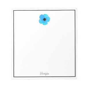 Blaue Wasserfarbe Notizblock