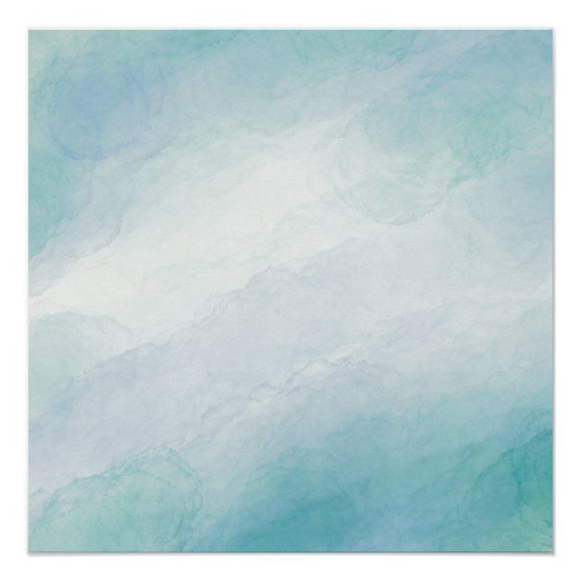Blaue Wasserfarbe Poster (Vorderseite)