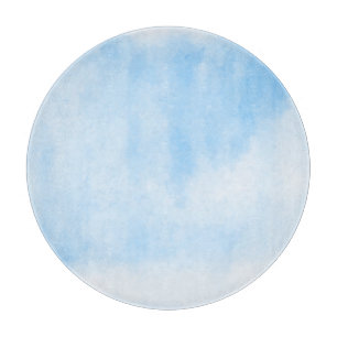 Blaue Wasserfarbe Schneidebrett