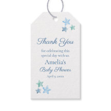 Blaue Wasserfarbe Sterne Baby Shower Favor Geschen