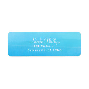 Blaue Wasserfarbe Strand Tropische Hochzeitseinlad