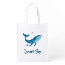 Blaue Wasserfarbe Whale, Inspirationswunder-Zitat