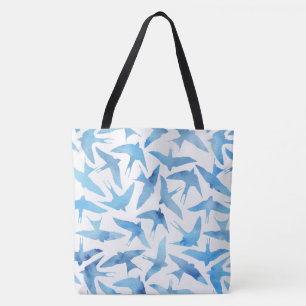 Blaue Wasserfarben-Muster