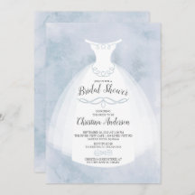 Blaue Wasserfarbenbrille Gown-Brautparty