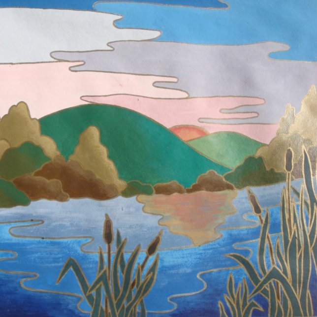 Blaue Wasserlandschaft abstrakt zeitgenössische Puzzle (Von Creator hochgeladen)