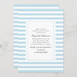 Blaue Wasserstreifen. Strickter Junggeselinnen-Abs Einladung