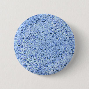 Blaue Wassertröpfchen Button