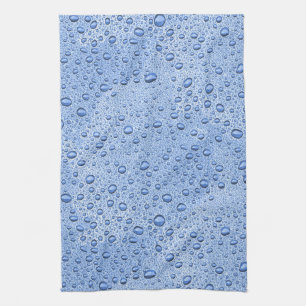 Blaue Wassertröpfchen Geschirrtuch