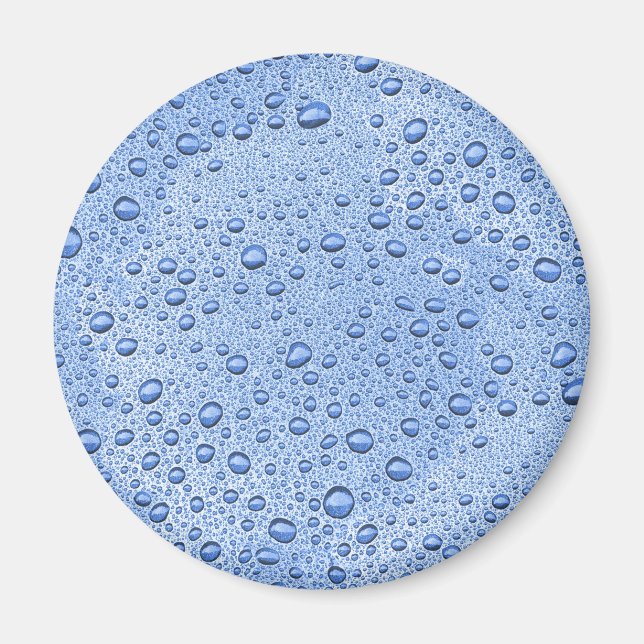 Blaue Wassertröpfchen Magnet (Vorne)