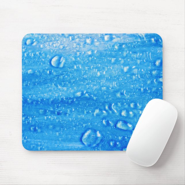 Blaue Wassertropfen Mousepad (Mit Mouse)