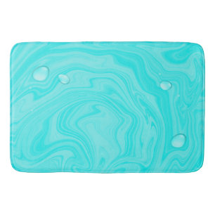 Blaue Wassertropfen Sommer Schwimmen Pool Geburtst Badematte