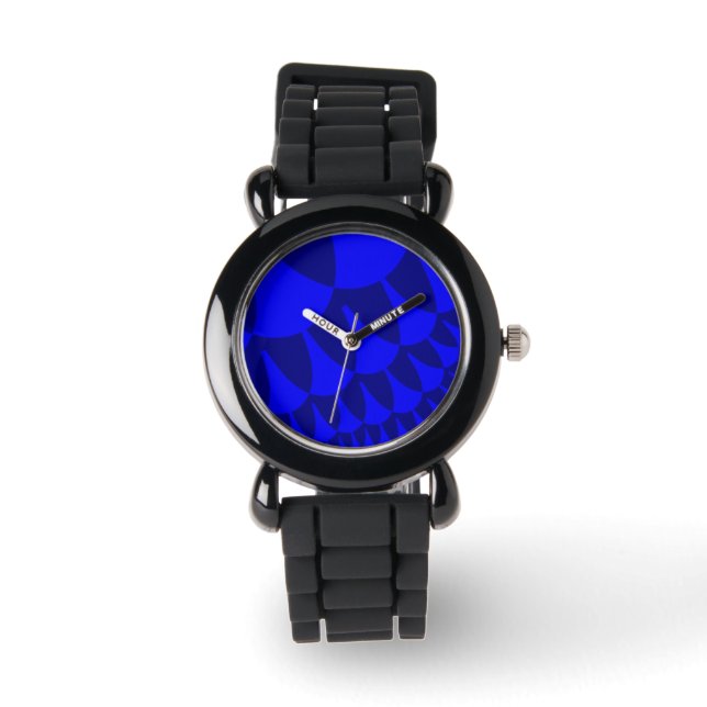 Blaue Wasserwaagen Armbanduhr (Vorderseite)