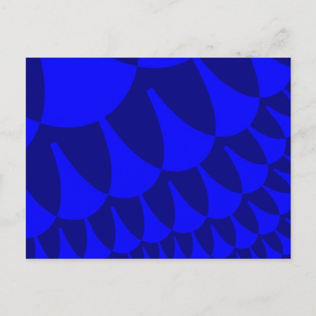 Blaue Wasserwaagen Postkarte (Vorderseite)