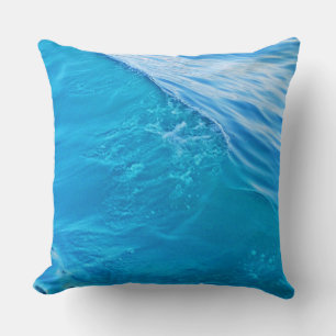 Blaue Wasserwelle Kissen
