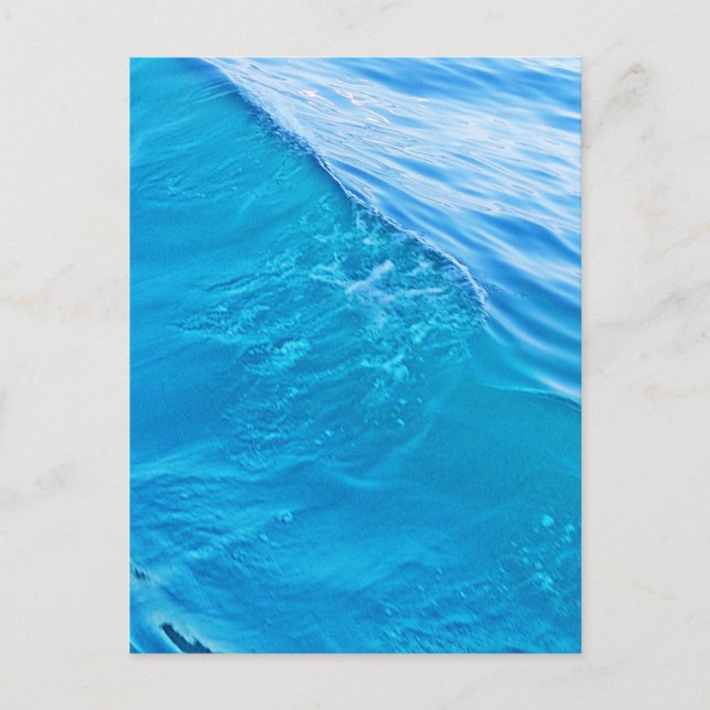 Blaue Wasserwelle Postkarte (Vorderseite)