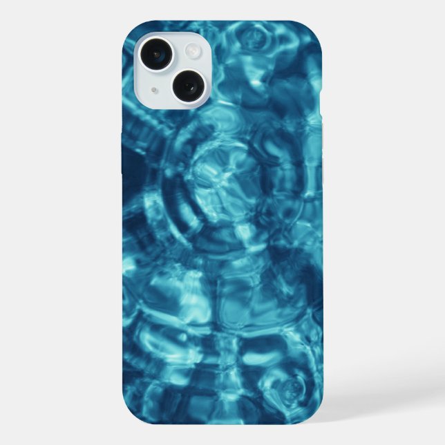 Blaue Wasserwellen iPhone Hülle (Rückseite)