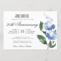 BLAUE WATERCOLOR FLORAL CORPORATE PARTY EVENT