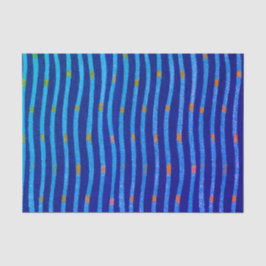 BLAUE WAVEY STRIPED Tissue Seidenpapier