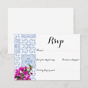 BLAUE WEDING INVITATION RESPONSE CARD RSVP KARTE