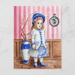 Blaue Weide Bru Postkarte