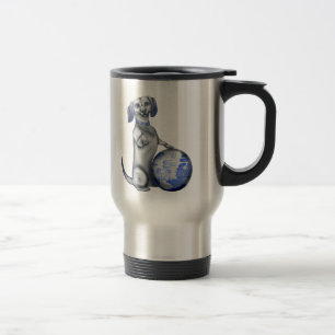 Blaue Weide-Dackel-Reise-Tasse Reisebecher