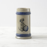 Blaue Weide-Dackel Stein