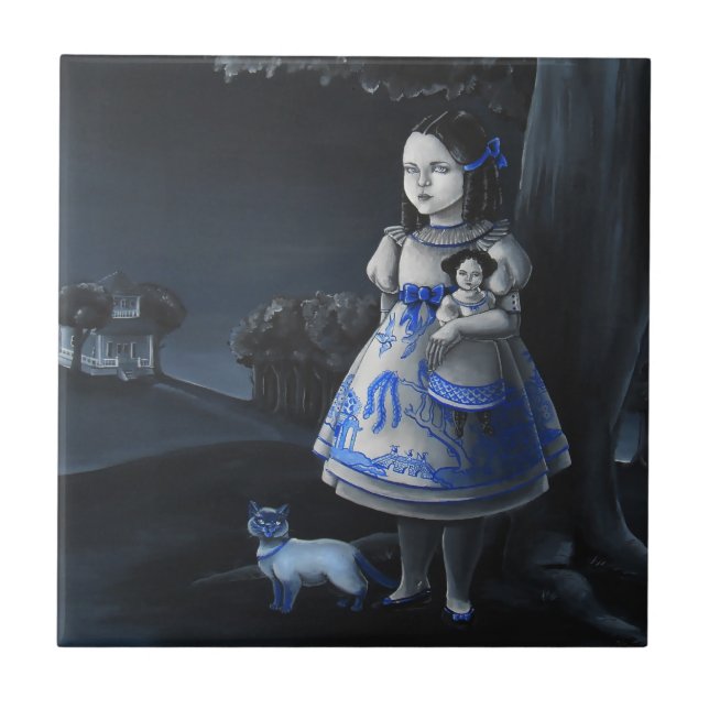 Blaue Weide Fliese (Vorderseite)