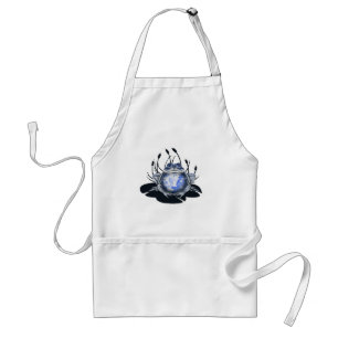 Blaue Weide-Stier-Frosch-Schürze Schürze
