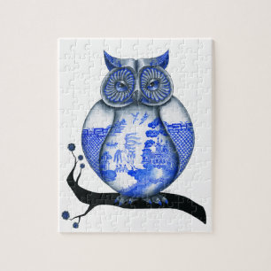 Blaue Weiden-Eule Puzzle