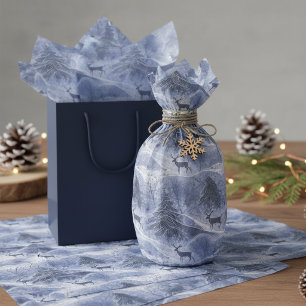 Blaue Weihnacht Muster#13 ID1009 Seidenpapier