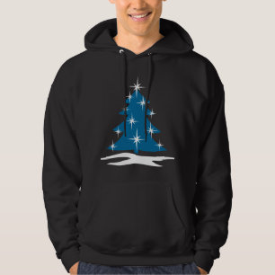 Blaue Weihnachtsbaum-Hoodie-Klassisches-Feiertags- Hoodie