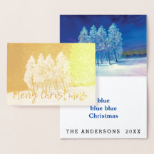 Blaue Weihnachtsbaumen