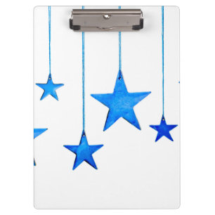 Blaue Weihnachtsdekorationen Klemmbrett