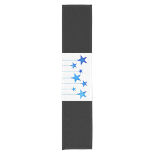 Blaue Weihnachtsdekorationen Kurzer Tischläufer