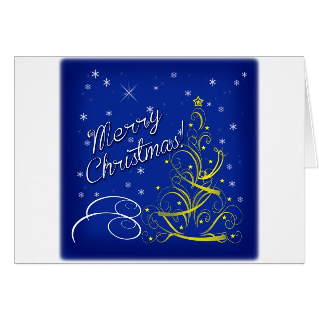 Blaue Weihnachtsfeier (Vorderseite (Horizontal))