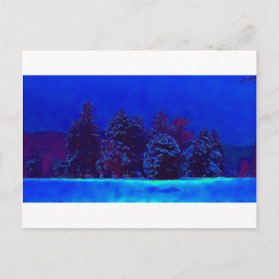 Blaue Weihnachtsfeier Feiertagspostkarte