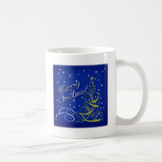 Blaue Weihnachtsfeier Tasse