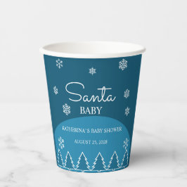 Blaue Weihnachtsfeiertage Pappbecher