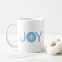 Blaue Weihnachtsfreude-Kaffeetasse