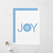Blaue Weihnachtsfreude Weihnachtskarte