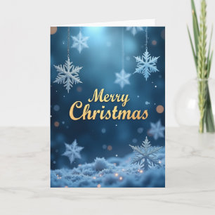 Blaue Weihnachtskarte Karte