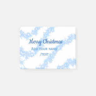 Blaue Weihnachtslieder mit glänzenden Glitzer trag Post-it Klebezettel
