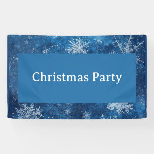 Blaue Weihnachtsschneeflocke Banner