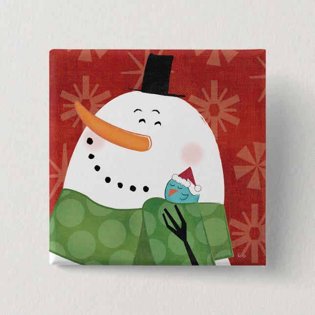 Blaue WeihnachtsTasse mit dunklem Kakao Button (Vorderseite)