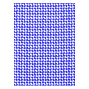 Blaue Weiß Houndstooth Karo Tischdecke
