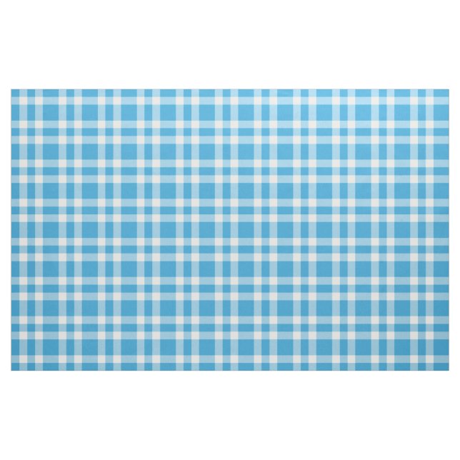 Blaue Weiß Karierte Muster Stoff (Yard (91,4 cm))